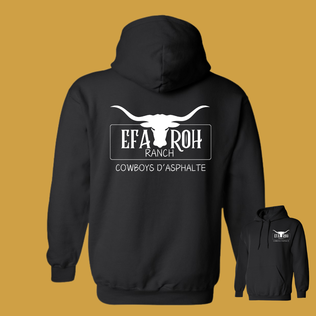 Hoodie Noir | Logo Blanc Arrière