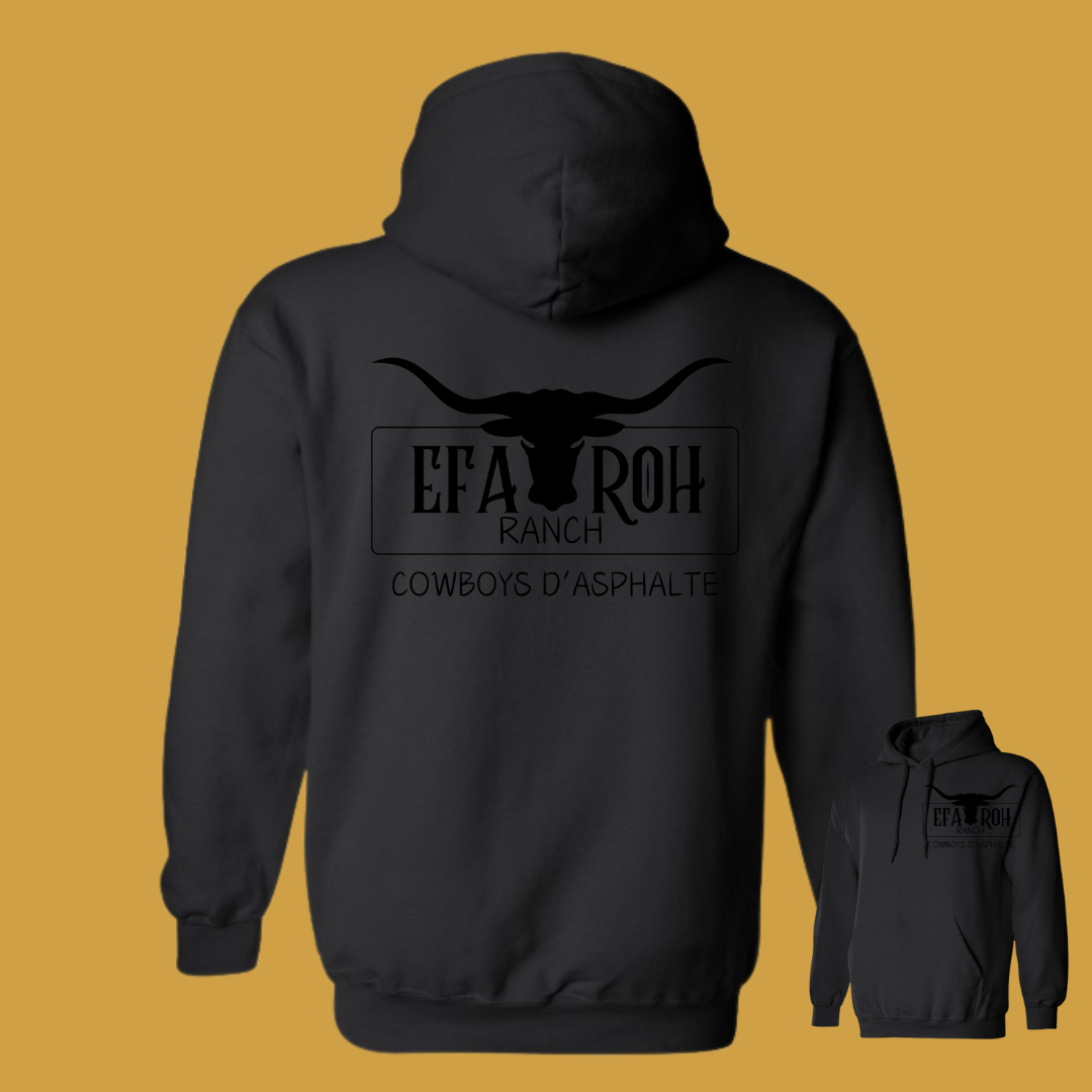 Hoodie Noir | Logo Noir Arrière