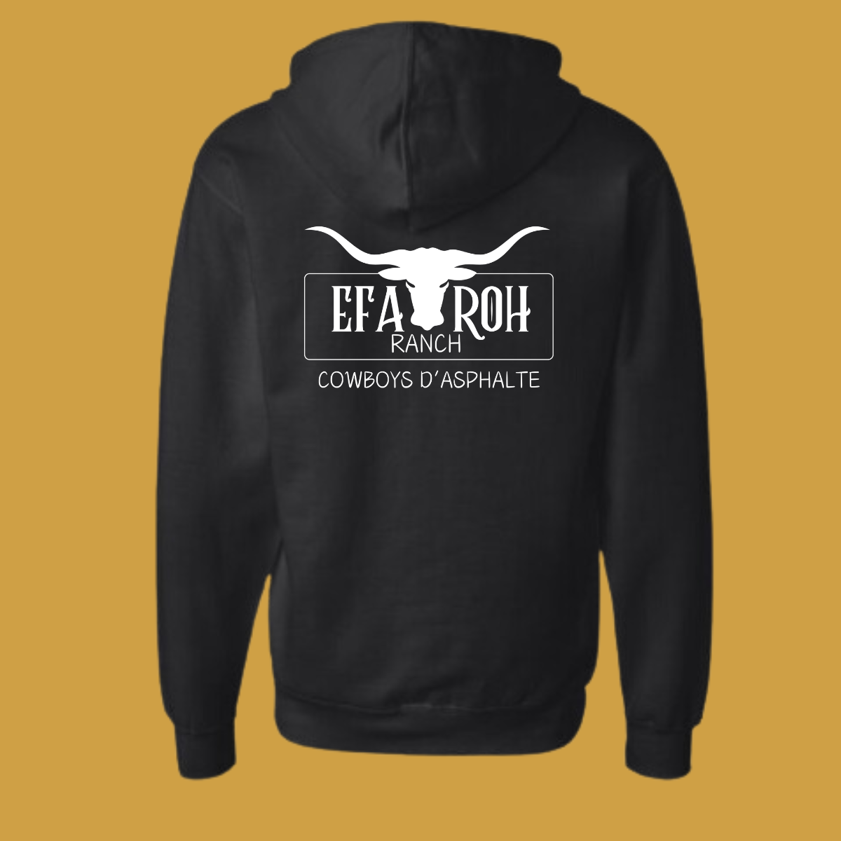 Hoodie Zip Noir | Logo Blanc