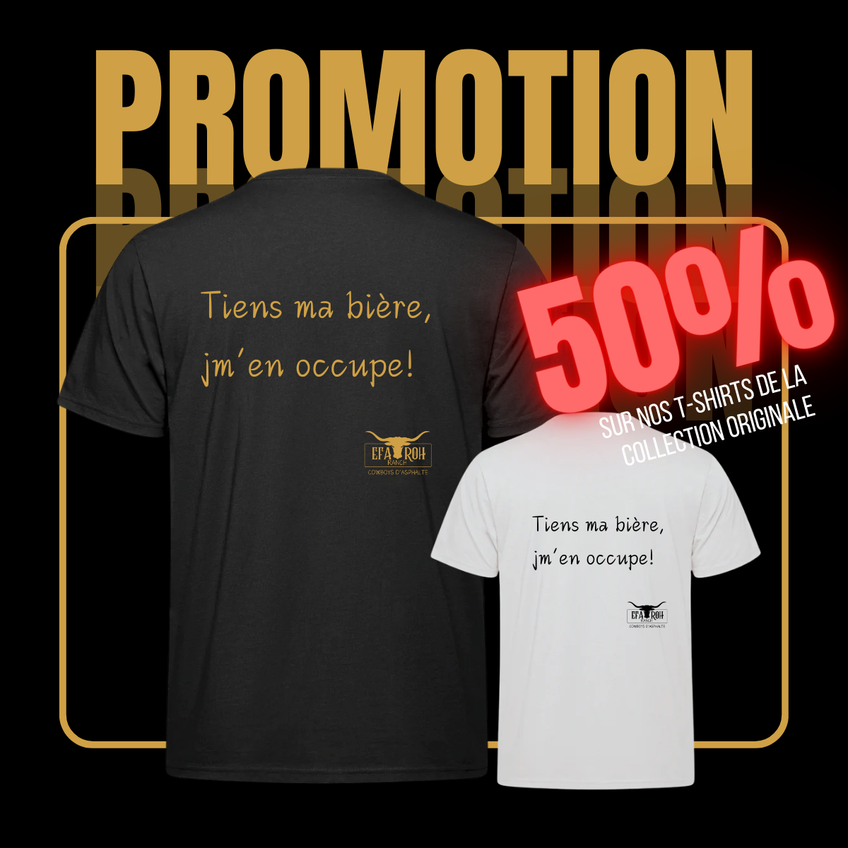 T-Shirt - Tiens ma bière jm'en occupe