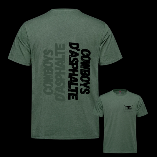 T-Shirt Cowboy D'Asphalte - Green Heather