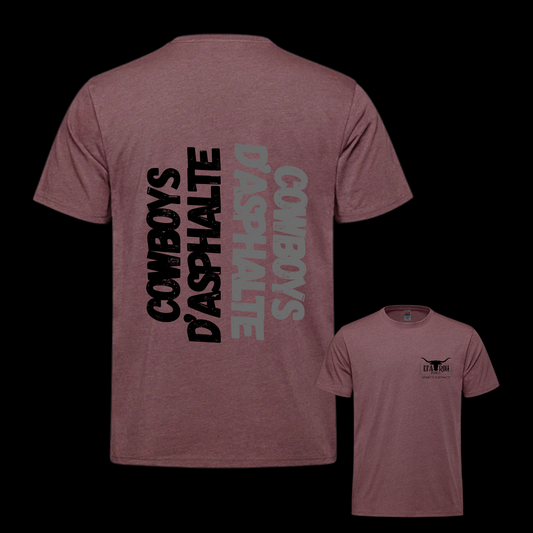 T-Shirt Cowboy D'Asphalte - Maroon Heather