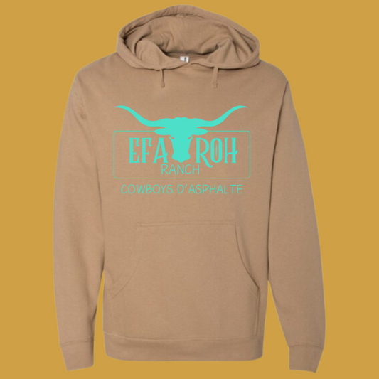 Hoodie Sable | Logo Turquoise