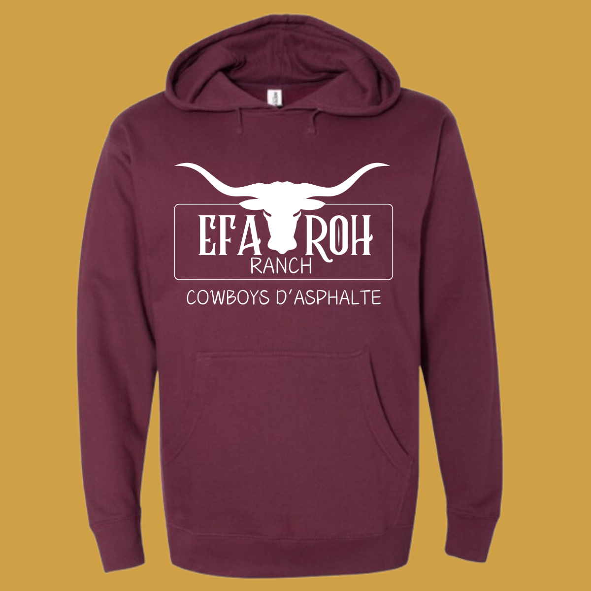 Hoodie Bourgogne | Logo Blanc